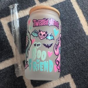 Twisted Allure Frosted Glass Jar